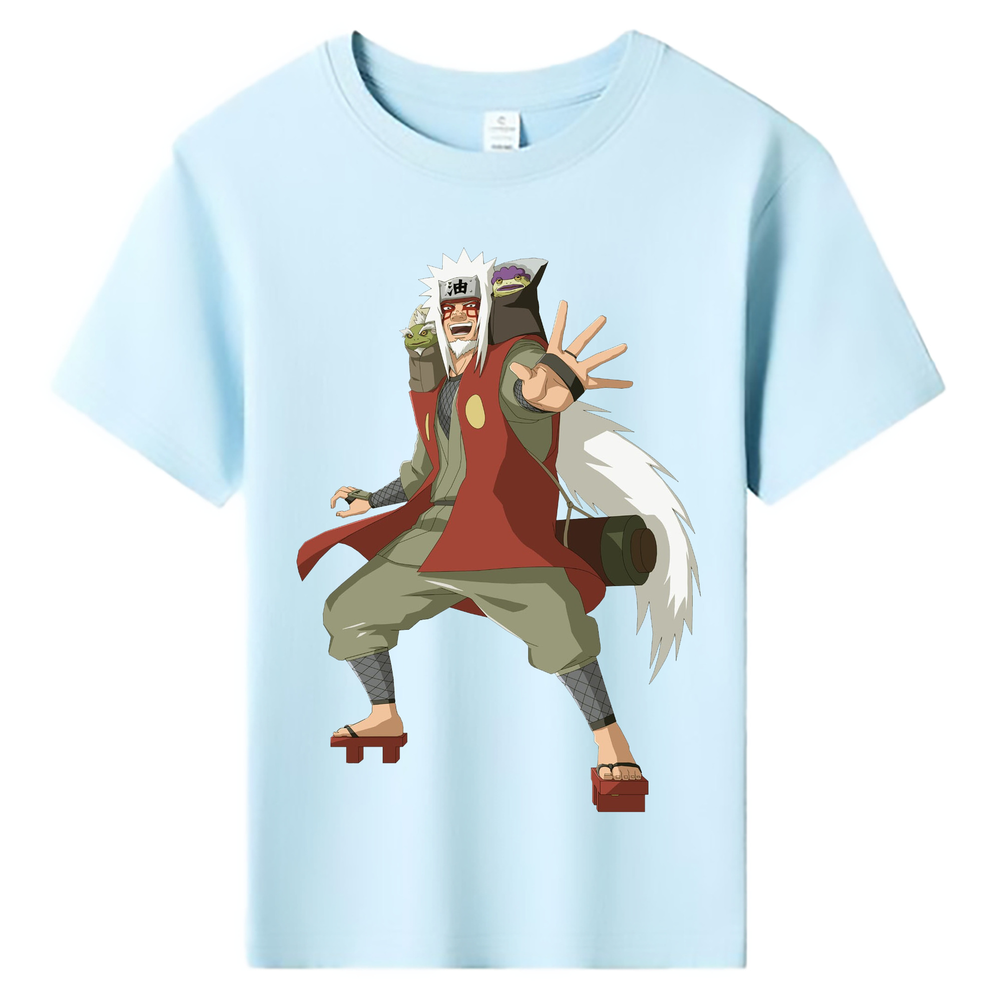 （画像用） NARUTO -ナルト- 自来也（じらいや） Jiraiya 綿100％キッズTシャツ（フロントプリント）